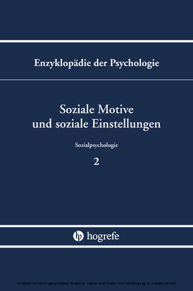 Bierhoff / Frey | Soziale Motive und soziale Einstellungen | E-Book | sack.de