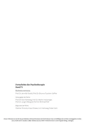 Svaldi / Tuschen-Caffier |  Bulimia nervosa | eBook | Sack Fachmedien