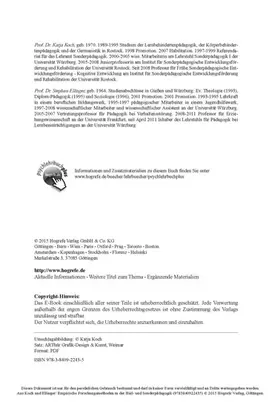 Koch / Ellinger |  Empirische Forschungsmethoden in der Heil- und Sonderpädagogik | eBook | Sack Fachmedien