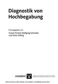 Preckel / Schneider / Holling |  Diagnostik von Hochbegabung | eBook | Sack Fachmedien