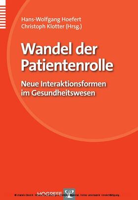 Hoefert / Klotter | Wandel der Patientenrolle | E-Book | sack.de