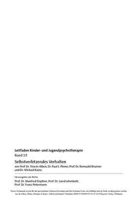In-Albon / Plener / Brunner | Selbstverletzendes Verhalten | E-Book | sack.de