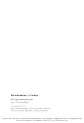 Güntürkün | Biologische Psychologie | E-Book | sack.de