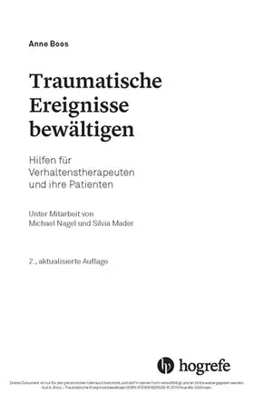 Boos |  Traumatische Ereignisse bewältigen | eBook | Sack Fachmedien