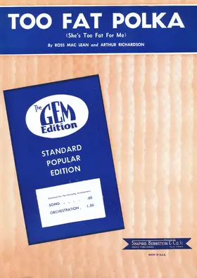 Mac Lean / Richardson |  Too Fat Polka (She's Too Fat For Me) | eBook | Sack Fachmedien