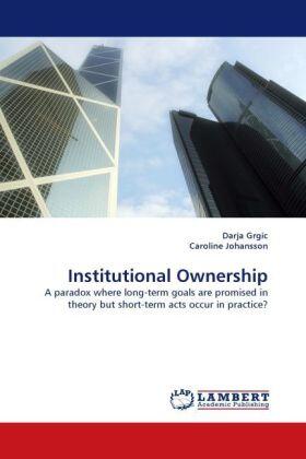 Grgic / Johansson |  Institutional Ownership | Buch |  Sack Fachmedien