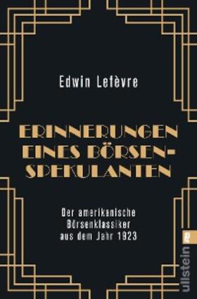 Lefèvre | Erinnerungen eines Börsenspekulanten | E-Book | sack.de