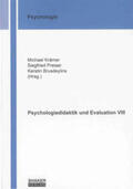 Krämer / Preiser / Brusdeylins |  Psychologiedidaktik und Evaluation VIII | Buch |  Sack Fachmedien