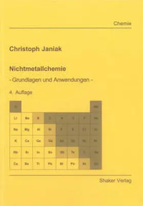 Janiak |  Nichtmetallchemie | Buch |  Sack Fachmedien