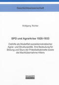 Richter |  SPD und Agrarkrise 1928-1933 | Buch |  Sack Fachmedien