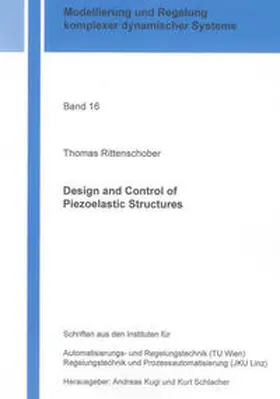 Rittenschober |  Design and Control of Piezoelastic Structures | Buch |  Sack Fachmedien
