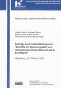 Lüderitz / Dittrich / Jüpner |  Beiträge zum Institutskolloquium "Die Elbe im Spannungsfeld von  Hochwasserschutz, Naturschutz & Schifffahrt" | Buch |  Sack Fachmedien