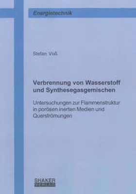 Voß |  Verbrennung von Wasserstoff und Synthesegasgemischen | Buch |  Sack Fachmedien