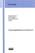 Krämer / Weger / Zupanic |  Psychologiedidaktik und Evaluation X | Buch |  Sack Fachmedien