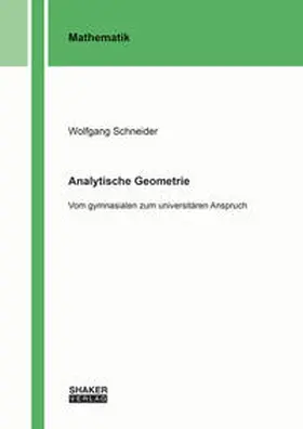 Schneider |  Analytische Geometrie | Buch |  Sack Fachmedien