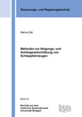 Oei |  Methoden zur Neigungs- und Anhängelastschätzung von Schleppfahrzeugen | Buch |  Sack Fachmedien