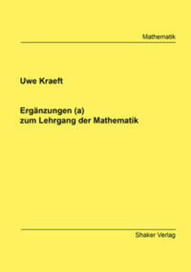 Kraeft |  Ergänzungen (a) zum Lehrgang der Mathematik | Buch |  Sack Fachmedien