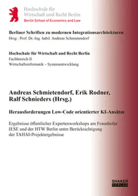 Rodner / Schmietendorf / Schnieders |  Herausforderungen Low-Code orientierter KI-Ansätze | Buch |  Sack Fachmedien