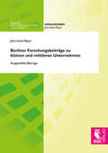 Meyer |  Berliner Forschungsbeiträge zu kleinen und mittleren Unternehmen | Buch |  Sack Fachmedien