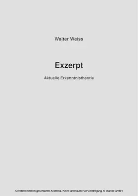 Weiss |  Exzerpt | eBook | Sack Fachmedien