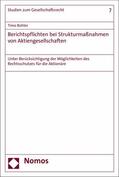 Bühler |  Berichtspflichten bei Strukturmaßnahmen von Aktiengesellschaften | eBook | Sack Fachmedien