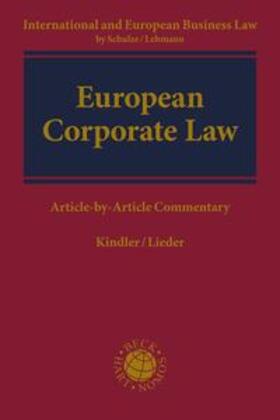 Kindler / Lieder |  European Corporate Law | eBook | Sack Fachmedien