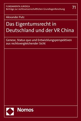 Putz |  Das Eigentumsrecht in Deutschland und der VR China | eBook | Sack Fachmedien