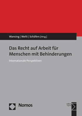 Wansing / Welti / Schäfers |  Das Recht auf Arbeit für Menschen mit Behinderungen | eBook | Sack Fachmedien