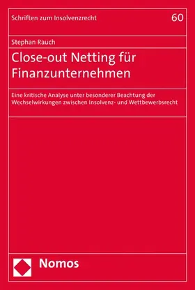 Rauch |  Close-out Netting für Finanzunternehmen | eBook | Sack Fachmedien