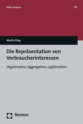 Klug |  Die Repräsentation von Verbraucherinteressen | eBook | Sack Fachmedien