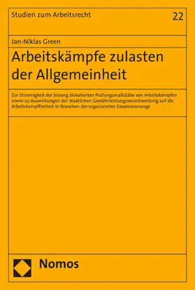 Green | Arbeitskämpfe zulasten der Allgemeinheit | E-Book | www.sack.de