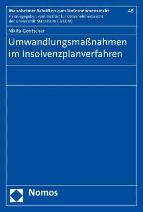 Gontschar |  Umwandlungsmaßnahmen im Insolvenzplanverfahren | eBook | Sack Fachmedien