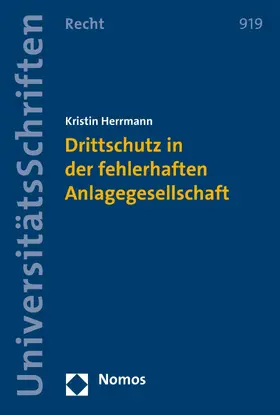 Herrmann |  Drittschutz in der fehlerhaften Anlagegesellschaft | eBook | Sack Fachmedien