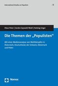 Poier / Saywald-Wedl / Unger |  Die Themen der "Populisten" | eBook | Sack Fachmedien