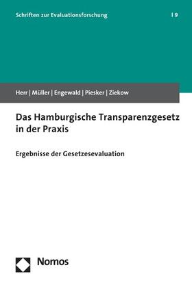 Herr / Müller / Engewald |  Das Hamburgische Transparenzgesetz in der Praxis | eBook | Sack Fachmedien
