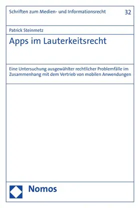 Steinmetz |  Apps im Lauterkeitsrecht | eBook | Sack Fachmedien