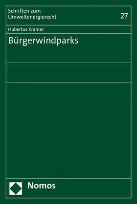 Kramer |  Bürgerwindparks | eBook | Sack Fachmedien