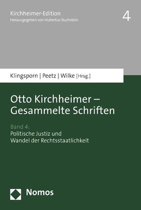 Klingsporn / Peetz / Wilke | Otto Kirchheimer - Gesammelte Schriften | E-Book | sack.de