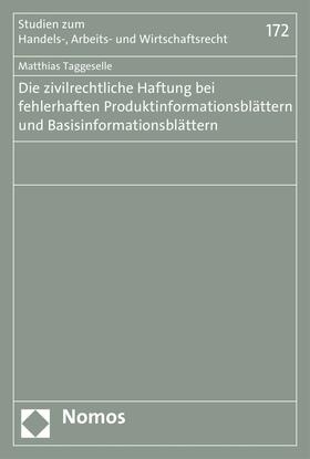 Taggeselle | Die zivilrechtliche Haftung bei fehlerhaften Produktinformationsblättern und Basisinformationsblättern | E-Book | sack.de