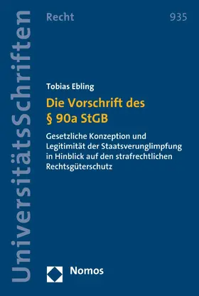 Ebling |  Die Vorschrift des § 90a StGB | eBook | Sack Fachmedien