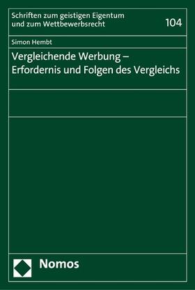 Hembt | Vergleichende Werbung - Erfordernis und Folgen des Vergleichs | E-Book | sack.de