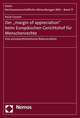 Gorzoni | Der "margin of appreciation" beim Europäischen Gerichtshof für Menschenrechte | E-Book | sack.de