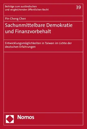 Chen |  Sachunmittelbare Demokratie und Finanzvorbehalt | eBook | Sack Fachmedien