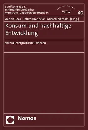 Boos / Brönneke / Wechsler |  Konsum und nachhaltige Entwicklung | eBook | Sack Fachmedien