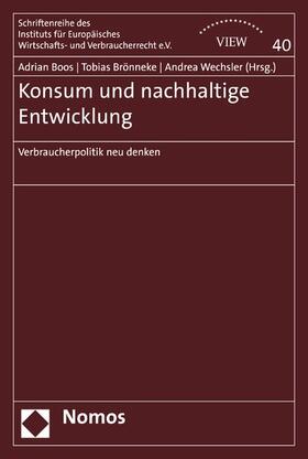 Boos / Brönneke / Wechsler | Konsum und nachhaltige Entwicklung | E-Book | sack.de