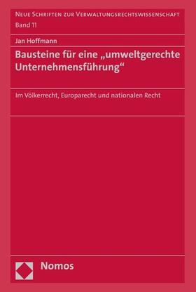 Hoffmann | Bausteine für eine "umweltgerechte Unternehmensführung" | E-Book | sack.de