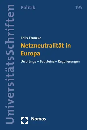 Francke | Netzneutralität in Europa | E-Book | www.sack.de