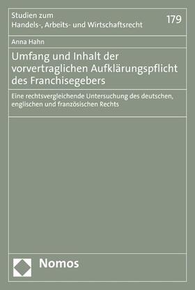 Hahn |  Umfang und Inhalt der vorvertraglichen Aufklärungspflicht des Franchisegebers | eBook | Sack Fachmedien