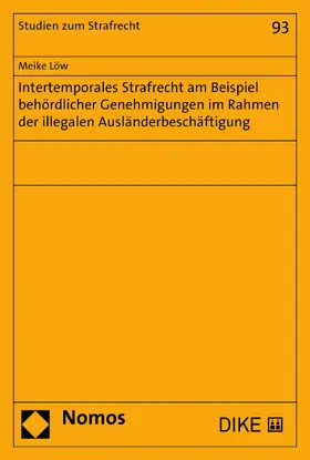 Löw |  Intertemporales Strafrecht am Beispiel behördlicher Genehmigungen im Rahmen der illegalen Ausländerbeschäftigung | eBook | Sack Fachmedien