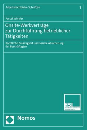 Winkler | Onsite-Werkverträge zur Durchführung betrieblicher Tätigkeiten | E-Book | sack.de